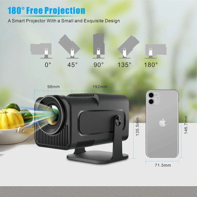 Alt view image 2 of 7 - HY320 Portable 4K Projector Smart Portable HD Home Theater Projector