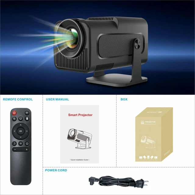 Alt view image 5 of 7 - HY320 Portable 4K Projector Smart Portable HD Home Theater Projector