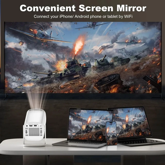 Alt view image 4 of 7 - P30MAX Gaming Projector Android 4K Home WiFi Game Console, 720P HD Projector