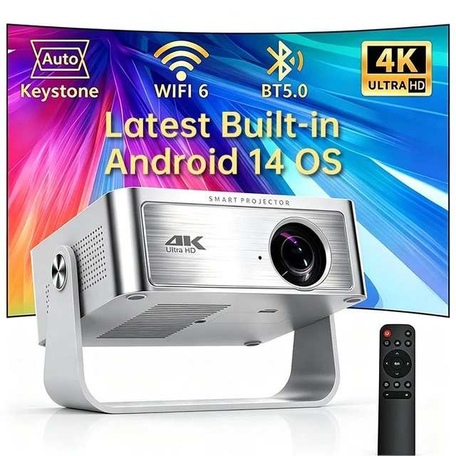 Main image of Projector Ultra-High Home Bedroom Smart Home Theater, Compact Portable for Dorm & Students, Phone Screen Mirroring