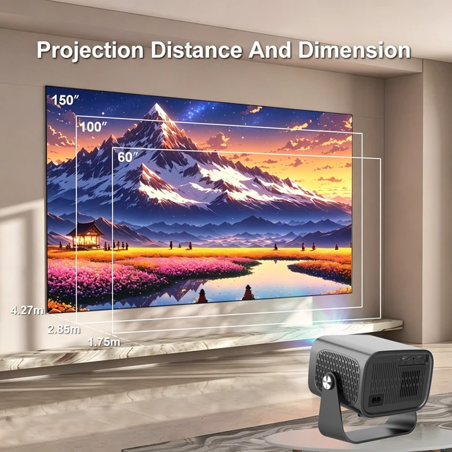 Alt view image 4 of 7 - A10 Mini Projector Smart Home Projector, Portable HD Home Theater Projector - black