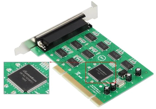 Alt view image 5 of 7 - PCI to 8 port DB9 RS232 Serial card 8 Ports PCI RS232 COM DB9 Multi Serial Controller Card SB16C1058 Chipset rs-232 to pci
