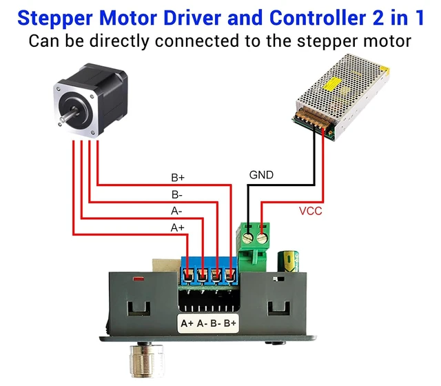 Alt view image 5 of 7 - 42/57 Stepper Motor Driver Controller for NEMA 17/23 Integrated Stepper Driver Module with Forward Reverse Speed Control, LCD Display Motor Controller for CNC DIY Automation