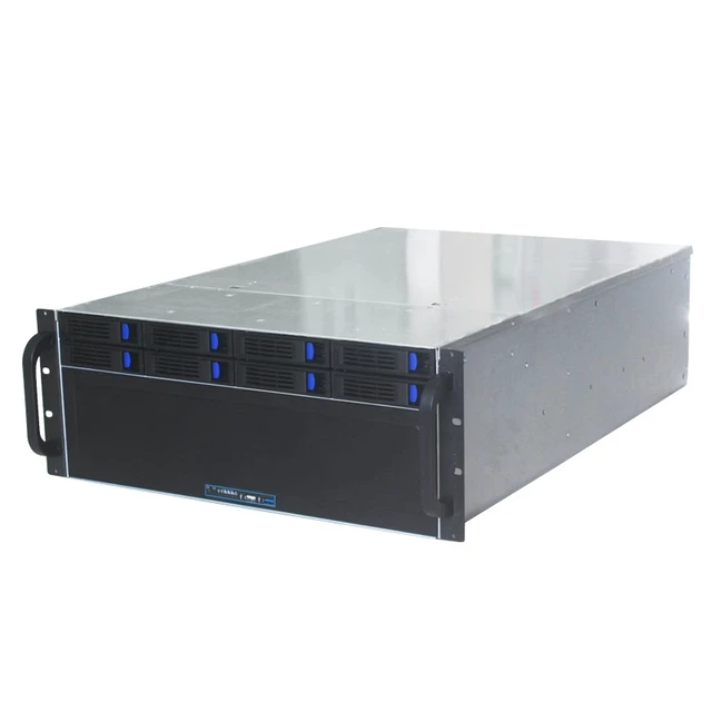 Alt view image 4 of 4 - R4408 4U Server Chassis 8-Bay SATA Hot-Swap Backplane, Redundant PSU Mount, Supports EATX Motherboard, for AI Storage/GPU Computing/Rendering