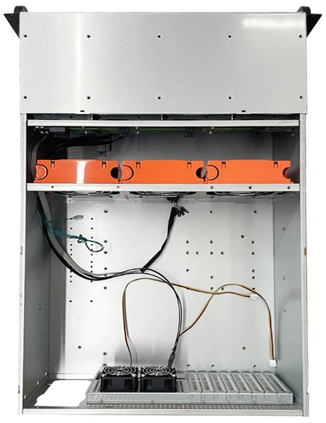 Alt view image 5 of 5 - R4408 4U Server Chassis 8-Bay SATA Hot-Swap Backplane, ATX PSU Mount, Supports EATX Motherboard, for AI Storage/GPU Computing/Rendering