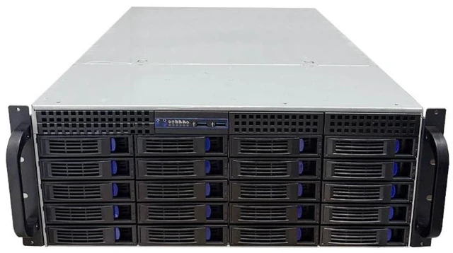 Main image of R4420 4U Server Chassis 20-Bay Hot-Swap, SFF-8643 Backplane, 7 Slots, 3x 120mm + 2x 80mm Fans, for NAS/Storage