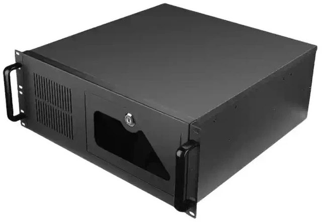 Main image of 4U Industrial Rackmount Chassis 610 19" Rack, ATX PSU, 7 Full-Height Slots, Black, Supports Up to 12×9.6" (305×245mm) Motherboard, for Industrial/Server/Surveillance