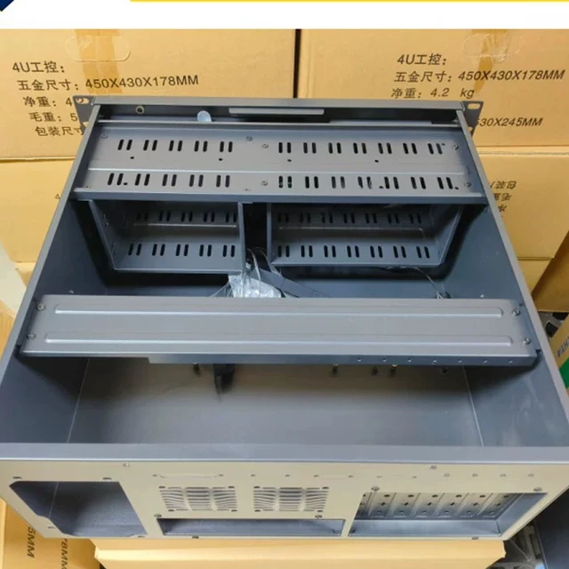Alt view image 3 of 6 - 4U Industrial Rackmount Chassis 610 19" Rack, ATX PSU, 7 Full-Height Slots, Black, Supports Up to 12×9.6" (305×245mm) Motherboard, for Industrial/Server/Surveillance