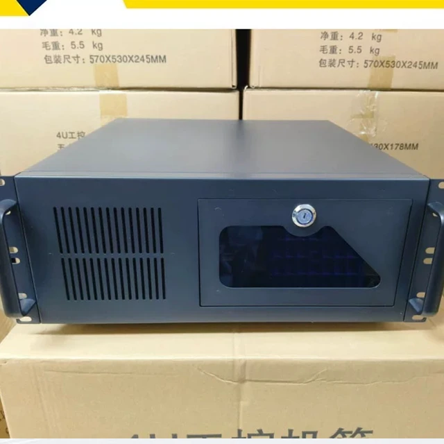 Alt view image 4 of 6 - 4U Industrial Rackmount Chassis 610 19" Rack, ATX PSU, 7 Full-Height Slots, Black, Supports Up to 12×9.6" (305×245mm) Motherboard, for Industrial/Server/Surveillance