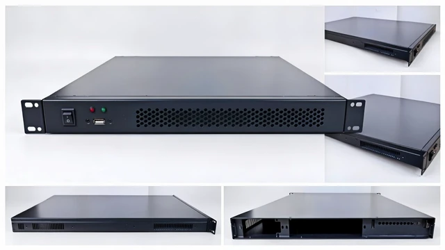 Alt view image 6 of 7 - 1U Extended 650mm Server Chassis (Chassis Only) Rackmount, Supports ATX Motherboard, 4x 3.5" Drive Bays, Black, for Blade/Storage/Server