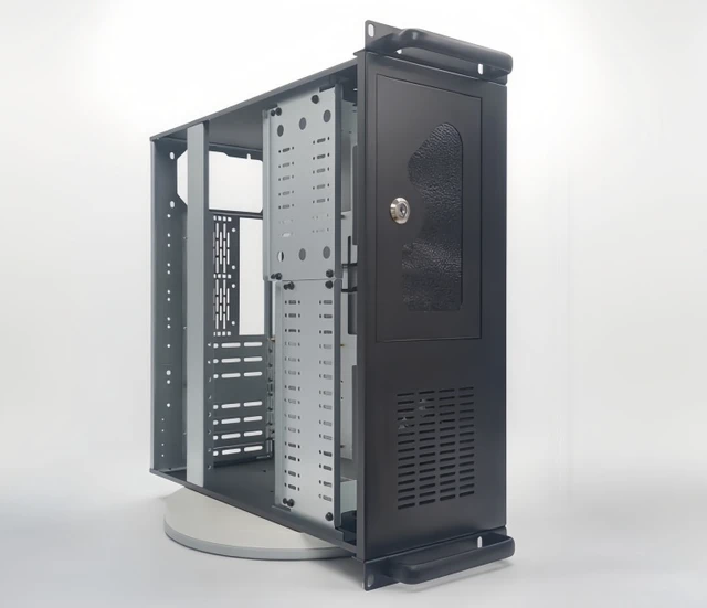 Alt view image 6 of 7 - 4U Industrial Rackmount Chassis 610 (Chassis Only) 19" Rack, ATX PSU, 8 PCI Slots, Black, Supports ATX Motherboard, for Server/Industrial Control/Surveillance