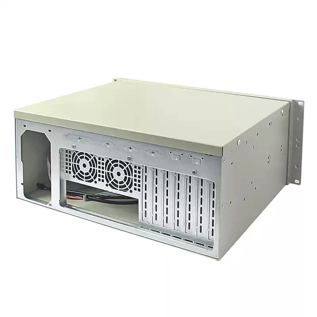 Alt view image 4 of 7 - Short 4U Industrial Chassis (Chassis Only) 300mm Depth, Supports ATX Motherboard, ATX PSU, 7 Full-Height Slots, Black, for Laser Marking/Industrial PC/Server