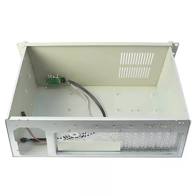 Alt view image 3 of 7 - Short 4U Industrial Chassis (Chassis Only) 300mm Depth, Supports ATX Motherboard, ATX PSU, 7 Full-Height Slots, Black, for Laser Marking/Industrial PC/Server