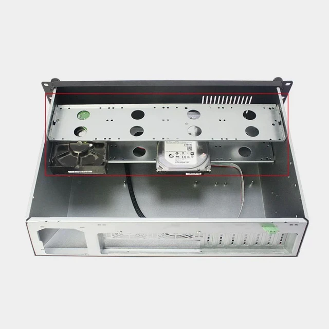 Alt view image 6 of 7 - Short 4U Industrial Chassis (Chassis Only) 300mm Depth, Supports ATX Motherboard, ATX PSU, 7 Full-Height Slots, Black, for Laser Marking/Industrial PC/Server