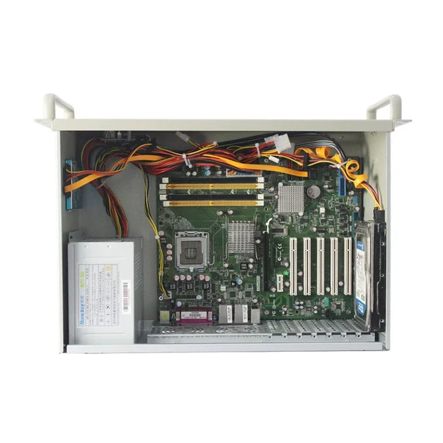 Alt view image 5 of 7 - Short 4U Industrial Chassis (Chassis Only) 300mm Depth, Supports ATX Motherboard, ATX PSU, 7 Full-Height Slots, Black, for Laser Marking/Industrial PC/Server