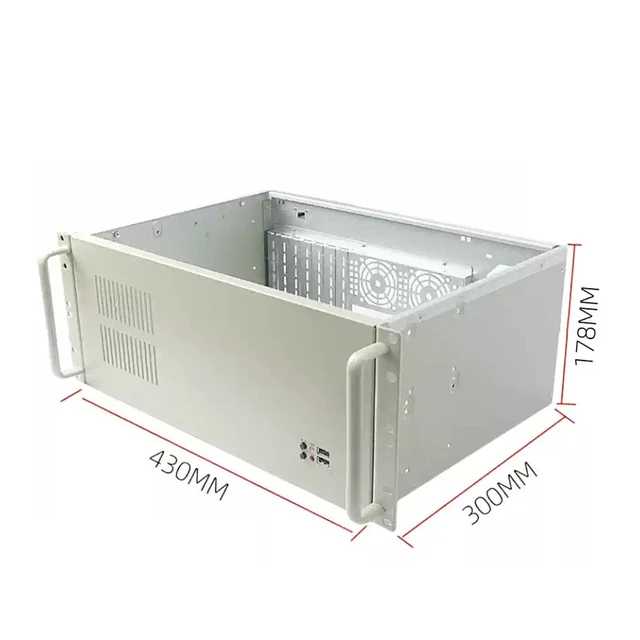 Alt view image 7 of 7 - Short 4U Industrial Chassis (Chassis Only) 300mm Depth, Supports ATX Motherboard, ATX PSU, 7 Full-Height Slots, Black, for Laser Marking/Industrial PC/Server