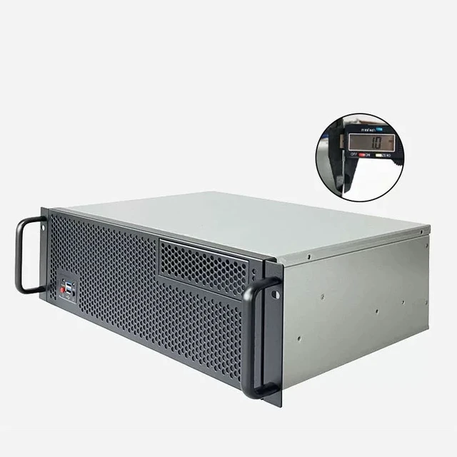 Alt view image 7 of 7 - 3U Short 300mm Depth Industrial Server Chassis (Chassis Only) with Optical Drive Bay, Supports MATX Motherboard, ATX PSU, 2x 3.5" HDD, 4 Full-Height Slots, 2x 8cm Fans, for Workstation/Storage
