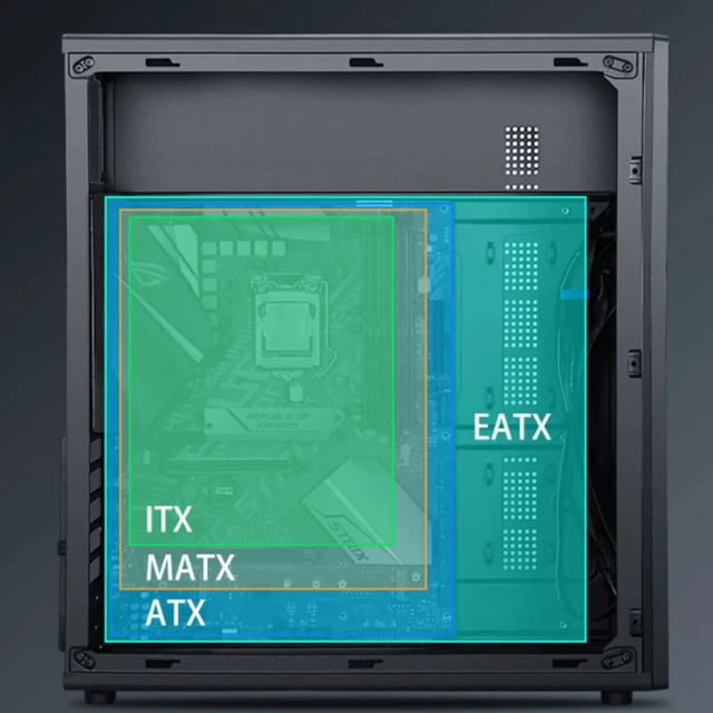 Alt view image 3 of 4 - H7 Mid-Tower Chassis (Chassis Only) Supports ATX/E-ATX/M-ATX/ITX, 7 Slots, GPU Up to 360mm