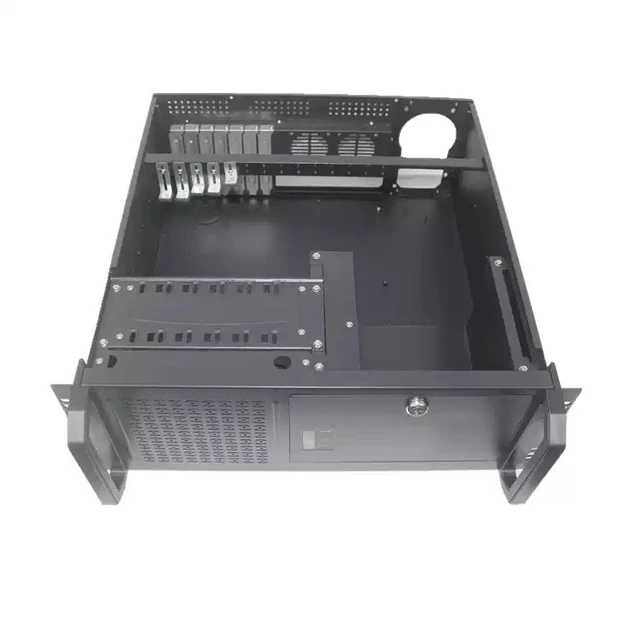 Alt view image 5 of 7 - 4U Industrial Server Chassis (Chassis Only) 450mm Depth, for DVR/NVR Surveillance, Supports ATX Motherboard, ATX PSU, Multi-Bay, 19" Rackmount Black