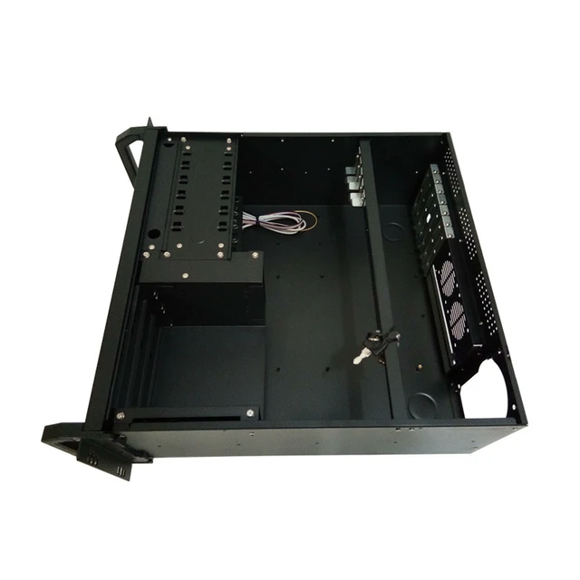 Alt view image 3 of 7 - 4U Industrial Server Chassis (Chassis Only) 450mm Depth, for DVR/NVR Surveillance, Supports ATX Motherboard, ATX PSU, Multi-Bay, 19" Rackmount Black
