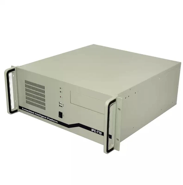Main image of 4U Industrial Server Chassis (Chassis Only) 450mm Depth, for DVR/NVR Surveillance, Supports ATX Motherboard, ATX PSU, 7 Slots, Multi-Bay, 19" Rackmount Black