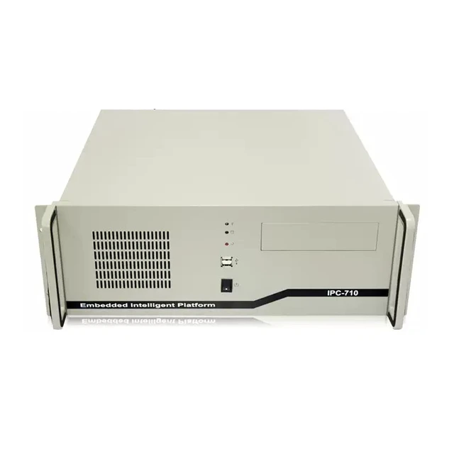 Alt view image 2 of 5 - 4U Industrial Server Chassis (Chassis Only) 450mm Depth, for DVR/NVR Surveillance, Supports ATX Motherboard, ATX PSU, 7 Slots, Multi-Bay, 19" Rackmount Black