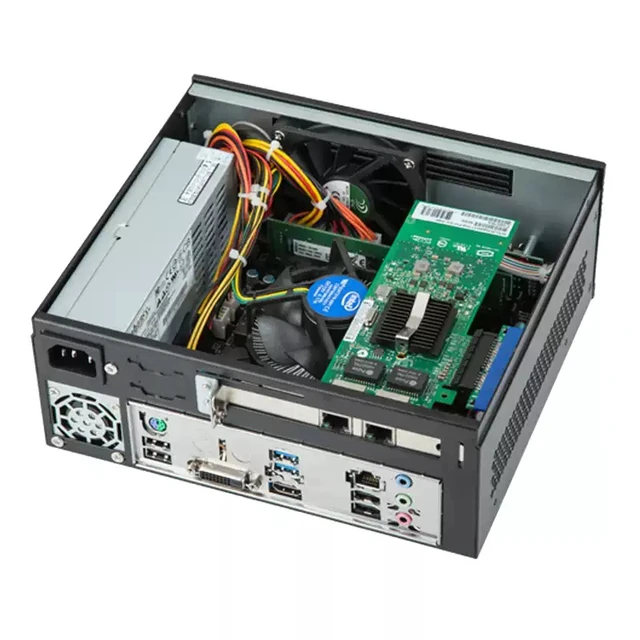 Alt view image 4 of 5 - ITX Mini Industrial Chassis (Chassis Only) Supports 17×17cm ITX, 1 Slot, 1x 8cm Fan, for HTPC/Industrial Control/Small Case