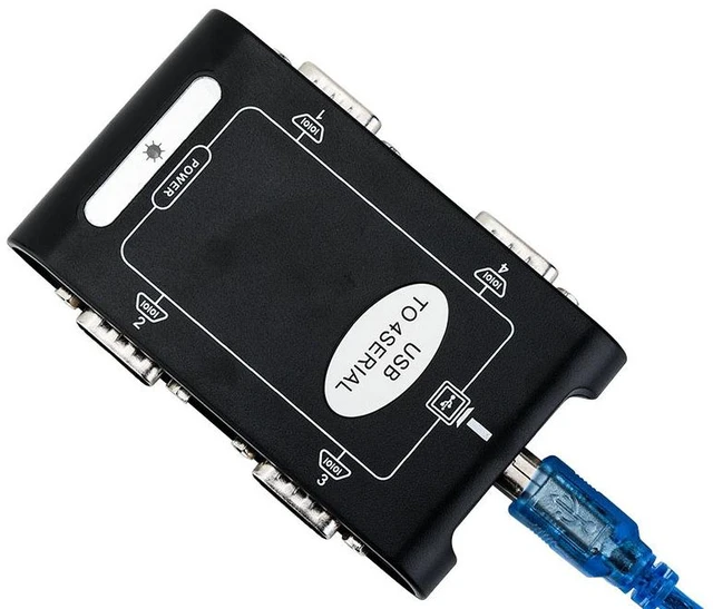 Alt view image 2 of 3 - USB to 4-Port RS232 Serial Adapter Cable 1-to-4 COM Port Converter,for PLC/POS/Industrial Devices