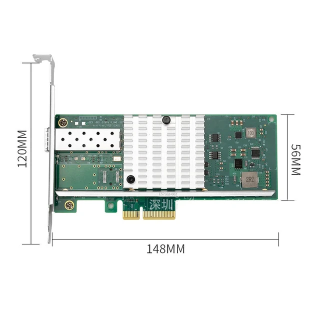 Alt view image 4 of 4 - 82599 10G SFP+ Fiber Network Card PCI-E X4 Single Port, X520-DA1 Compatible, Supports PXE/UEFI, for Server/10GbE Network