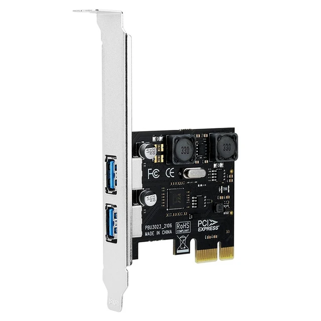 Alt view image 2 of 6 - ASM3142 Dual-Port USB 3.1 Expansion Card PCIe to 2x Type-A, 10Gbps, UASP Support, for Desktop/Server/Industrial Devices