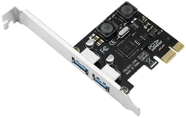 Main image of ASM3142 Dual-Port USB 3.1 Expansion Card PCIe to 2x Type-A, 10Gbps, UASP Support, for Desktop/Server/Industrial Devices
