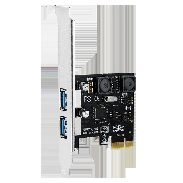 Alt view image 3 of 6 - ASM3142 Dual-Port USB 3.1 Expansion Card PCIe to 2x Type-A, 10Gbps, UASP Support, for Desktop/Server/Industrial Devices