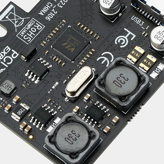 Alt view image 4 of 6 - ASM3142 Dual-Port USB 3.1 Expansion Card PCIe to 2x Type-A, 10Gbps, UASP Support, for Desktop/Server/Industrial Devices