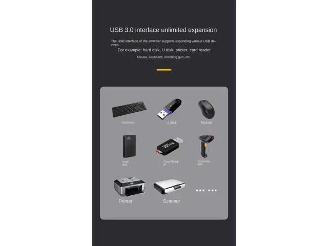 Alt view image 7 of 7 - 8K HDMI KVM Switch 8K USB KVM HDMI Switch 2x1 HDMI2.1 Ports + 4X USB3.0 KVM Ports,Share 2 Computers one Monitor Switch,Supports 8K 60Hz,4K 120Hz,YUV 4:4:4,HDCP 2.3,HDR 10,Hotkey,Darkish