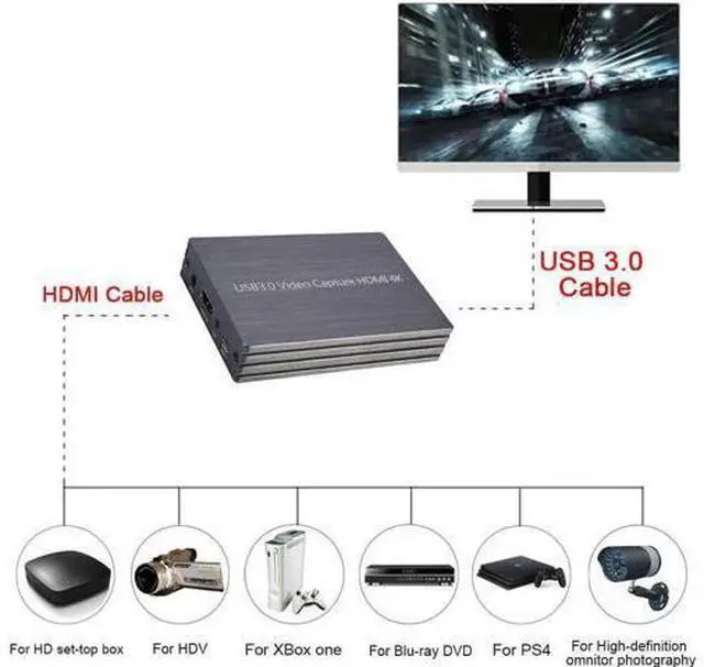 Alt view image 7 of 7 - HDMI to USB3.0 Video Capture Adapter 4K 1080P Dongle Card for Linux Windows Mac