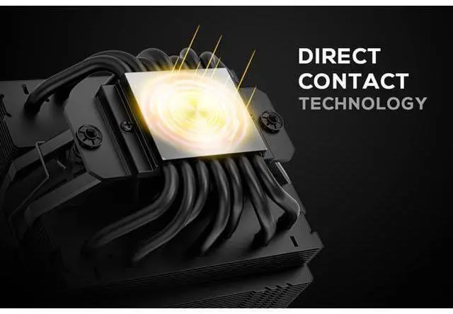 Alt view image 2 of 7 - ID-COOLING SE-207-XT Slim 135mm Height All-Black CPU Cooler 7 Heat Pipes Dual-Tower CPU Air Cooler with 120mm PWM Fan TDP 220W, CPU Fan for Intel 1700/1200/115X, AMD AM5/AM4