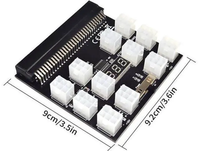 Alt view image 7 of 7 - SUTK 12V PCI-E 12/17x 6 Pins Power Adapter Server Power Supply Breakout Board for HP 1200W 750W PSU Server GPU BTC Mining (Color : 17 x 6 pin)