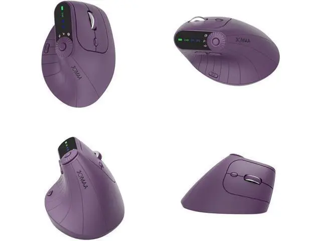 Alt view image 2 of 7 - Dan Dan Ergonomic Vertical Wireless Mouse with 57° Natural Handshake Posture, Rechargeable, 2.4G & Bluetooth 5.2 Connectivity, Multi-Device Support, Adjustable DPI, 500mAh Battery (C)