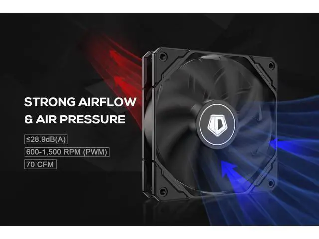 Alt view image 4 of 7 - ID-COOLING SE-224-XTS Black CPU Cooler 4 Heatpipes CPU Air Cooler 120mm PWM Fan CPU Fan for Intel LGA1700/115X/1200; AMD AM4/AM5