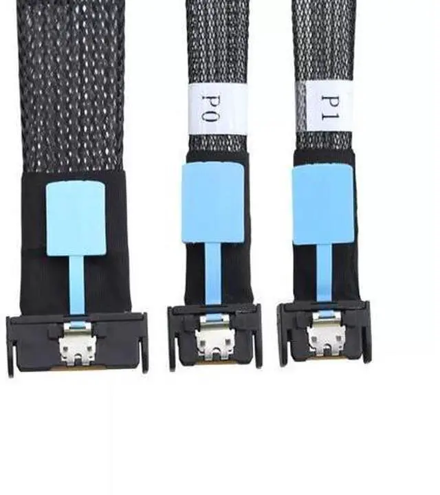 Alt view image 4 of 4 - Vszerda PCI-E5.0 SAS SFF-8654 MCIO 8i 74Pin Male to SFF-8654 4i 38 Pin GEN5 Extender Cable 100CM