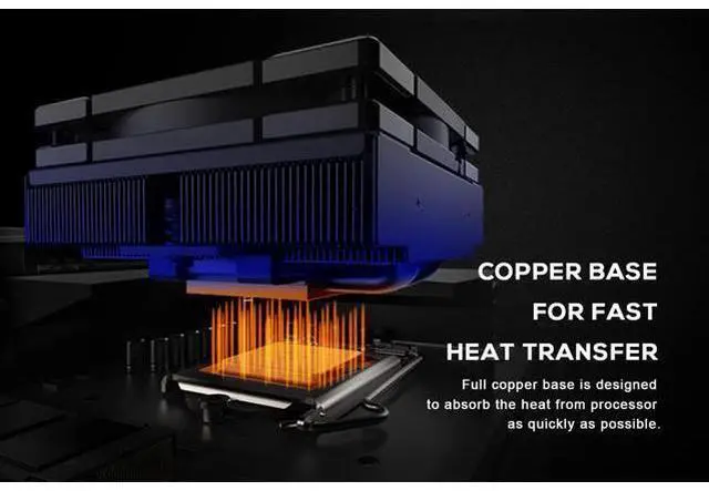 Alt view image 2 of 7 - ID-COOLING IS-47-XT 47mm Height Low Profile CPU Cooler 4 Heatpipes CPU Air Cooler for HTPCs, ITX, and Small Form Factor Builds, 92x92x15mm Slim Fan, Support Intel LGA1700/1200/115X