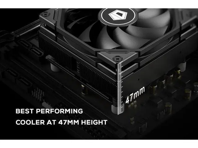 Alt view image 6 of 7 - ID-COOLING IS-47-XT 47mm Height Low Profile CPU Cooler 4 Heatpipes CPU Air Cooler for HTPCs, ITX, and Small Form Factor Builds, 92x92x15mm Slim Fan, Support Intel LGA1700/1200/115X