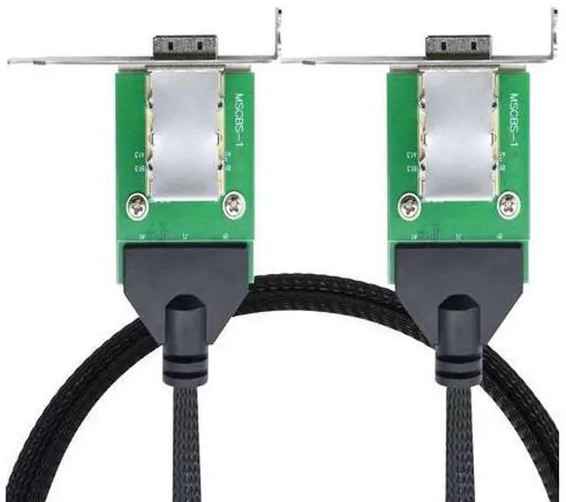 Alt view image 4 of 4 - Vszerda External Mini SAS SFF-8088 26P Female to SFF-8088 Female 12Gbps Cable Adapter 50CM