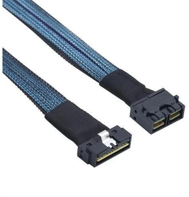 Alt view image 2 of 6 - Vszerda SAS4.0 PCIE Slimline LP Low Profile SFF-8654 8i to SFF-8643 8i 36P Adapter Cable 80CM
