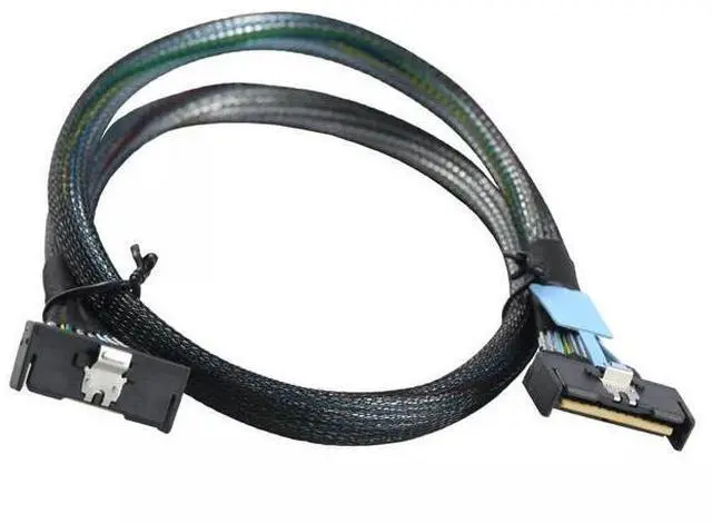 Alt view image 2 of 6 - Vszerda Right Angle SAS MCIO SFF-8654 8I 5.0 74P PCIE to MCIO SFF-8654 connection cable (0.8m)