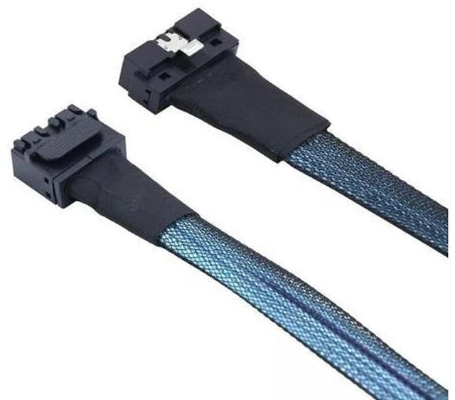 Alt view image 6 of 6 - Vszerda SAS4.0 PCIE Slimline LP Low Profile SFF-8654 8i to SFF-8643 8i 36P Adapter Cable 80CM