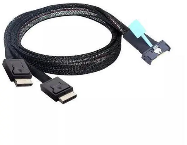 Main image of Vszerda PCI-E5.0 MCIO SFF-8654 8I 74P to 2X Oculink SAS SFF-8611 4I Server Adapter Cable (1m)