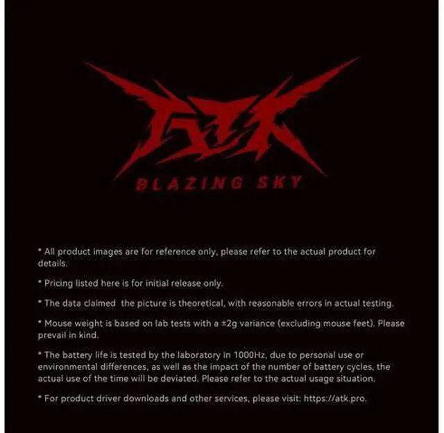 Alt view image 6 of 6 - Vszerda Blazing Sky F1 Wireless Gaming Mouse, 8k Hz Polling Rate, Ultra-Light 3550g, Dual-Mode (2.4G/USB-C), Ice-Feeling Coating, Leviatan Co-Branded Edition (F1 Pro, Black)
