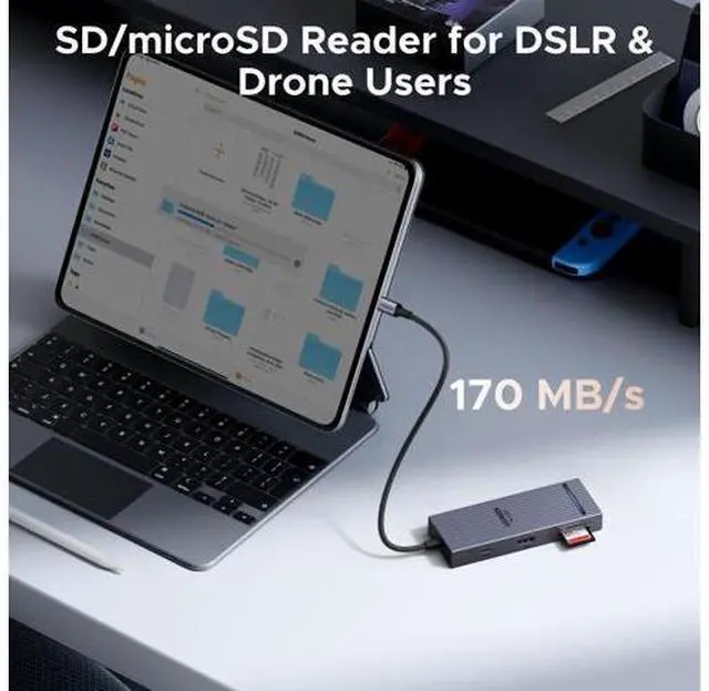 Alt view image 6 of 7 - UGREEN Revodok Pro USB C Hub for Laptop 8 in 1 MacBook Docking Station 4K 60Hz HDMI, 100W PD Charging, USB-C & USB-A 10Gbps Data Ports, SD/TF Card Reader for MacBook Pro/Air, iPad Pro, XPS, Thinkpad