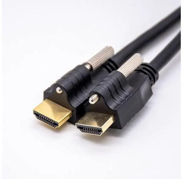 Alt view image 3 of 3 - Vszerda HDMI Male to Male Straight Conversion Cable with Screws Length 1Meter